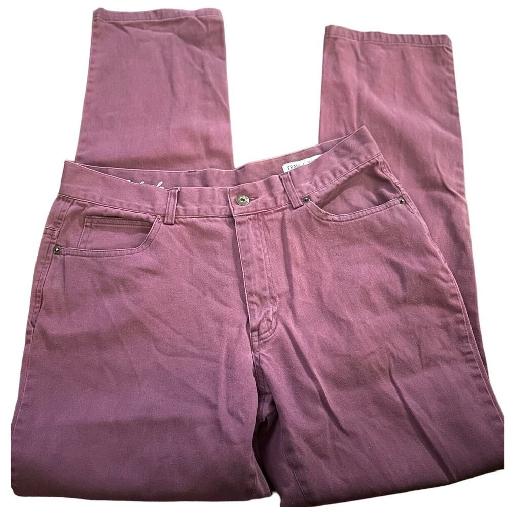 Frank & Oak The Lincoln Slim Straight Twill Pants, Burgundy, Men's Size 32x32